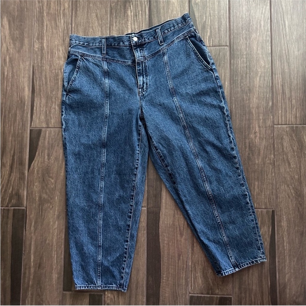 Madewell Balloon Jeans in Sandford Wash Sz 33 - Picture 3 of 8